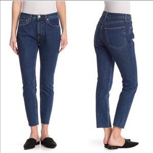 NWT RAG AND BONE high rise raw cut ankle jeans